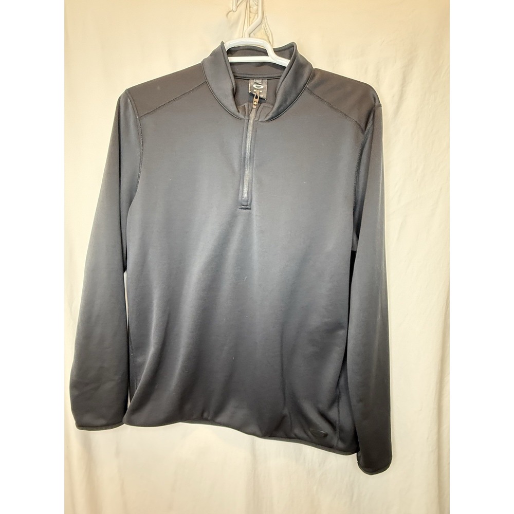 Oakley XL Black 1/4 Zip Pullover‎ Fleece Lined Wicking Golf Outdoor Regular Fit